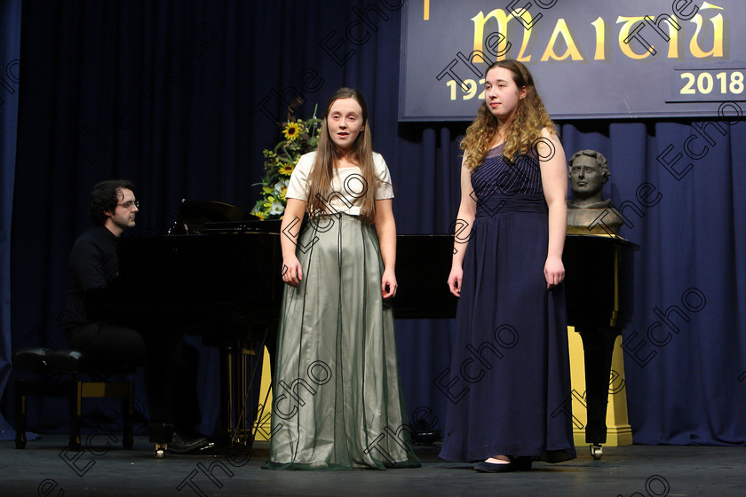 Feis05032018Mon56 
 55
Duet Performers Emily Keys from Ballylanders and Caoimhe Healy from Watergrasshill
 Singing and School Choirs Class: 91: The Fr. Alexis Kiely Memorial Perpetual Cup Vocal Duets 18 Years and Under Feis Maiti 92nd Festival held in Fr. Mathew Hall. EEjob 05/03/2018 Picture: Gerard Bonus