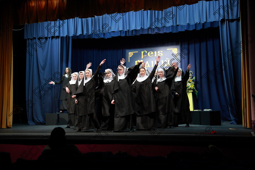 Feis03032019Sun33 
 27~37
Brightlights Studios presenting a Melody from Sister Act.

Class: 101: The Hall Perpetual Cup Group Actions Song 14 Years and Over Programme not to exceed 8 minutes.

Feis Maiti 93rd Festival held in Fr. Mathew Hall. EEjob 03/03/2019. Picture: Gerard Bonus