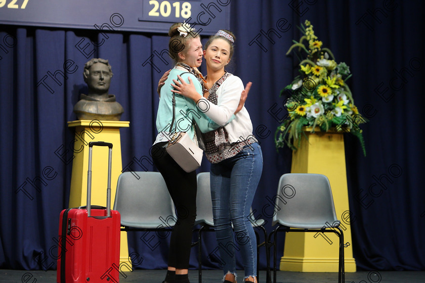 Feis22022018Thu51 
 51~52
Aisling N Cheallachan and ine Gogan performing The Odd Couple the Female version.
 Speech and Drama Classes: 310: The Peg Hallahan Perpetual Trophy Dramatic Duo 14 Years and Under Feis Maiti 92nd Festival held in Fr. Mathew Hall. EEjob 22/02/2018 Picture: Gerard Bonus.