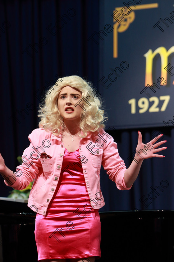 Feis26022019Tue74 
 74~75
Karen Comerford from Fermoy performing So Much Better from Legally Blond The Musical.

Class: 22: The Performers Academy Perpetual Cup Songs from the Shows 
17 Years and Under One solo from any Musical.

Feis Maiti 93rd Festival held in Fr. Mathew Hall. EEjob 26/02/2019. Picture: Gerard Bonus