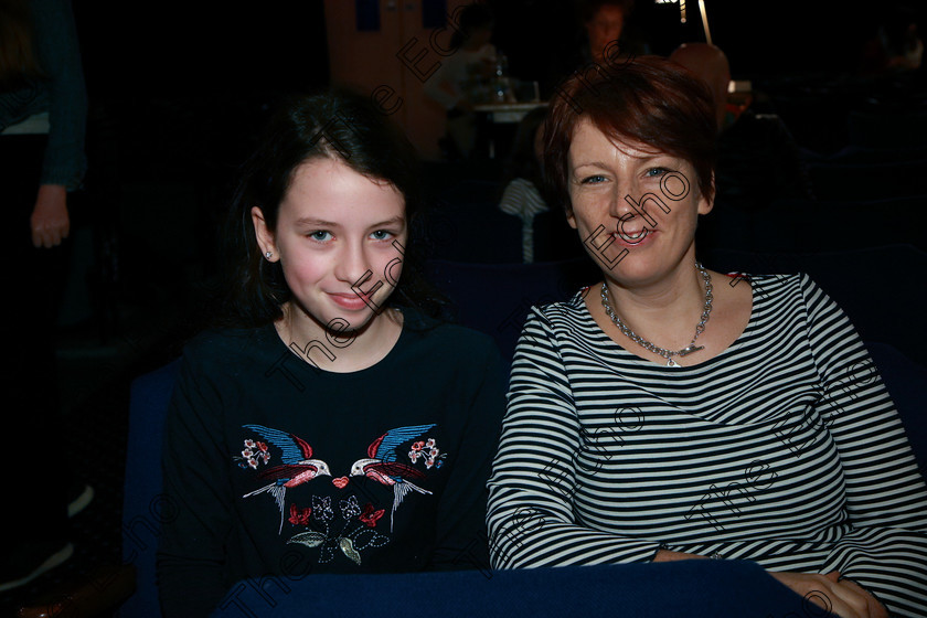 Feis20022018Tue26 
 26
Performer Aoibhe Killeen from Passage West with her mum Elma.
 Speech and Drama Class: 364: Girls 11 Years and Under Section 1 Feis Maiti 92nd Festival held in Fr. Mathew Hall. EEjob 20/02/2018 Picture: Gerard Bonus.