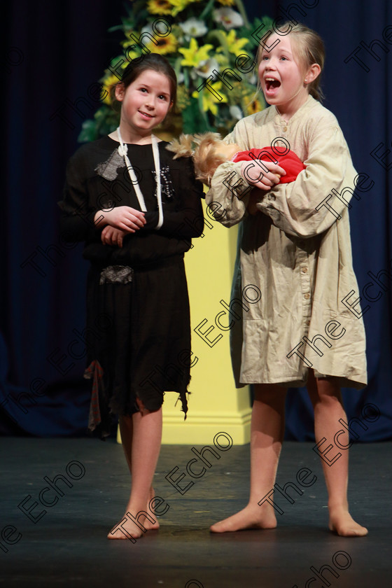 Feis27032019Wed32 
 31~32
Grace Wixted and Sinead Comber from Bishopstown performing Victoria Beff.

Class: 312: Dramatic Duo 10Years and Under Section 2 A Duo Scene not exceeding 5minutes.

Feis Maiti 93rd Festival held in Fr. Mathew Hall. EEjob 27/03/2019. Picture: Gerard Bonus