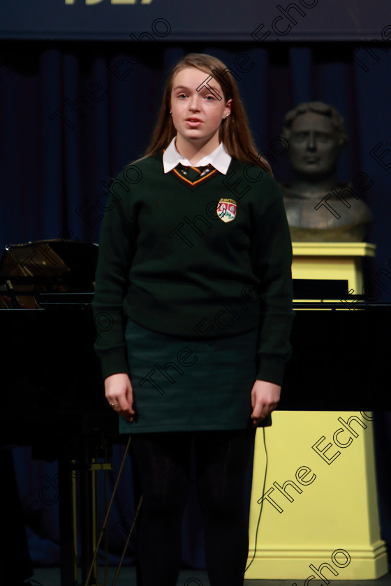 Feis04032019Mon06 
 6
Bronze performance by Kate Hogan from Blackrock.

Class: 53: Girls Solo Singing 13 Years and UnderSection 2John Rutter A Clare Benediction (Oxford University Press).

Feis Maiti 93rd Festival held in Fr. Mathew Hall. EEjob 04/03/2019. Picture: Gerard Bonus