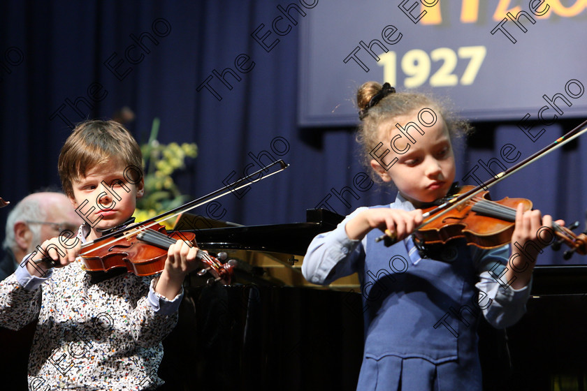 Feis29012018Mon43 
 43
Ultan McCarthy and Caoimhe Murphy are part of an Orchestra that Adjudicator Richard Deering set up for the performers.
 EEjob 29/01/2018 
Feis Maiti 92nd Festival held in Fr. Matthew Hall 
Picture: Gerard Bonus

Instrumental Music 
Class: 242: Violin Solo 8 years and under.