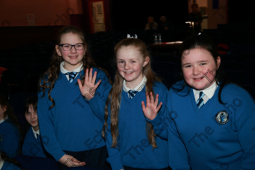 Feis21022018Wed08(1) 
 8
Matalie Moynihan, Emma OBrien and Cliona ORourke from St. Marys Cobh 5th Class.
 Speech and Drama Classes: 485: Action Verse The OBrien Perpetual Cup5th Class and Class: 484: The Sri Lanka Festival Perpetual Trophy 6th Class, Feis Maiti 92nd Festival held in Fr. Mathew Hall. EEjob 21/02/2018 Picture: Gerard Bonus.