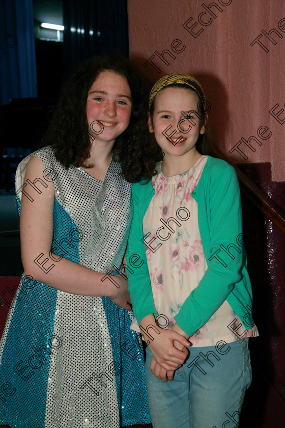 Feis06032018Tue20 
 20
Performers Kathryn Walsh and Sarah Hadden from Mallow.
 Singing and School Choirs Class: 113: The Edna McBirney Memorial Perpetual Award Solo Action Song 12 Years and Under Section 2 Feis Maiti 92nd Festival held in Fr. Mathew Hall. EEjob 06/03/2018 Picture: Gerard Bonus.