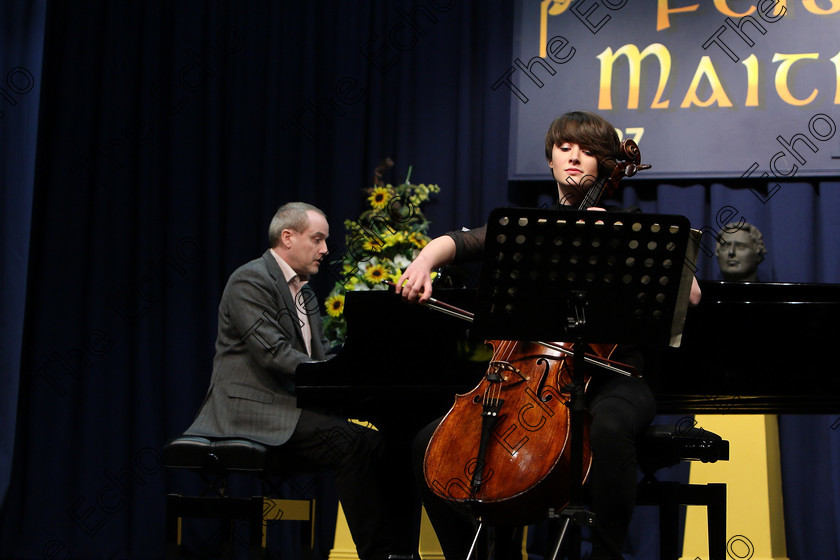 Feis09022018Fri60 
 60
Zoe Stedtj performing with accompanist Stuart OSullivan.
 Instrumental Music Class: 141: The Capuchin Order Perpetual Cup and Bursary Bursary Value 2,500 Sponsored by the Capuchin Order Advanced Recital Programme 18 Years and Over Feis Maiti 92nd Festival held in Fr. Mathew Hall. EEjob 09/02/2018 Picture: Gerard Bonus.