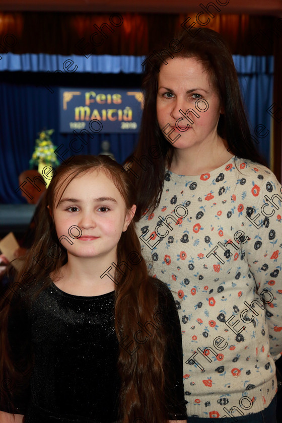 Feis08032019Fri57 
 57
Performer Edel Egan with her mother Jane.

Class: 366: Solo Verse Speaking Girls 9YearsandUnder Section 1 Either: My Pain Ted Scheu. Or: Midsummer Magic Cynthia Rider.

Feis Maiti 93rd Festival held in Fr. Mathew Hall. EEjob 08/03/2019. Picture: Gerard Bonus