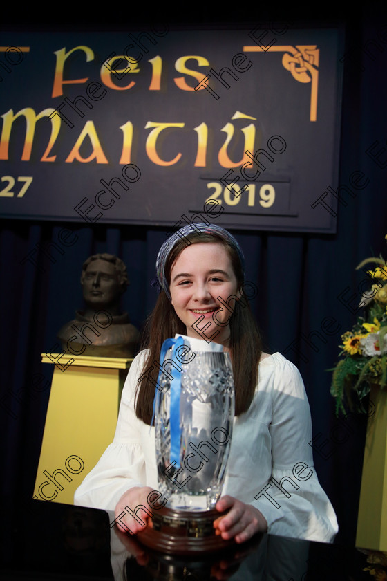 Feis10022019Sun28 
 28
Overall Trophy winner and Silver Medallist Faye Herlihy from Ballinhassig for her performance of I Dreamed a Dream Les Misrables.

Class: 112: The C.A.D.A. Perpetual Trophy Solo Action Song 14 Years and Under Section 2 An action song of own choice.

Feis Maiti 93rd Festival held in Fr. Matthew Hall. EEjob 10/02/2019. Picture: Gerard Bonus