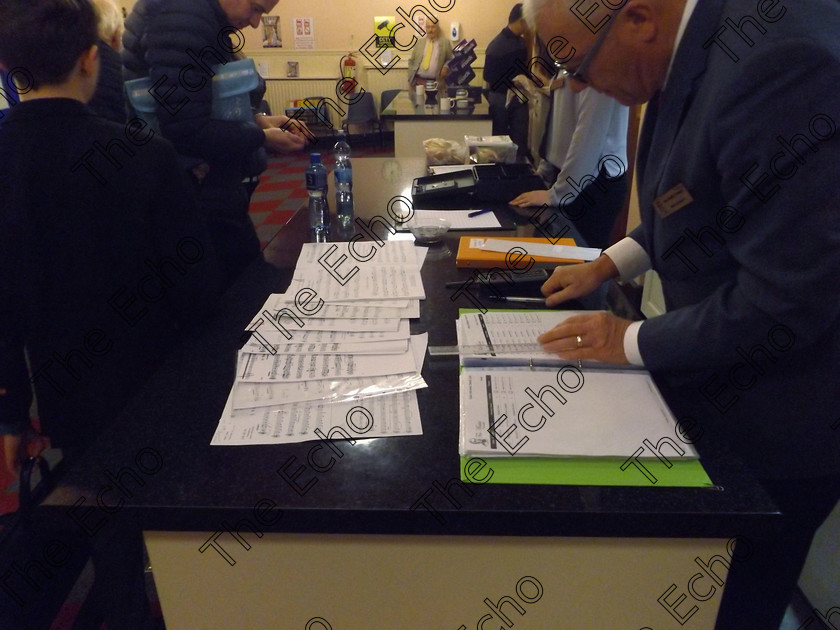 Feis06022018Tue49 
 49
Harry Ormond checking in the performers for Class 205. Feis Maiti 92nd Festival held in Fr. Mathew Hall. EEjob 05/02/2018 Picture: Gerard Bonus.