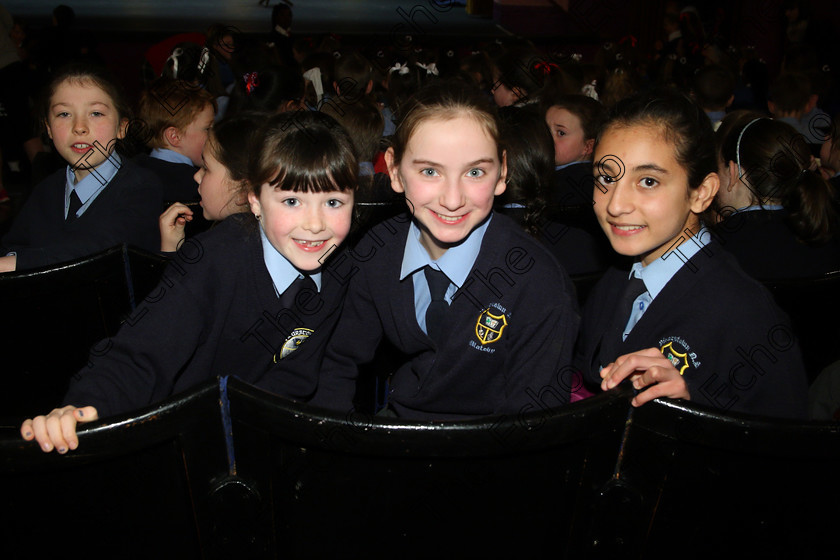 Feis23022018Fri51 
 51
Performers Daisy Lenihan, Brd Hegarty and Erica OSullivan from Vicarstown NS Mallow.
 Speech and Drama Class: 476: The Peg OMahony Memorial Perpetual Cup Choral Speaking 4th Class Feis Maiti 92nd Festival held in Fr. Mathew Hall. EEjob 23/02/2018 Picture: Gerard Bonus.