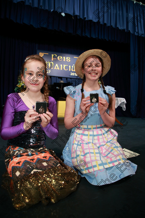 Feis05032018Mon44 
 44
Bronze Medallist Isabelle Moore from Rosscarbery and Silver Medallist Nessa OCallaghan from Glanmire.
 Singing and School Choirs Class: 113: The Edna McBirney Memorial Perpetual Award Solo Action Song 12 Years and Under Section 1 Feis Maiti 92nd Festival held in Fr. Mathew Hall. EEjob 05/03/2018 Picture: Gerard Bonus.