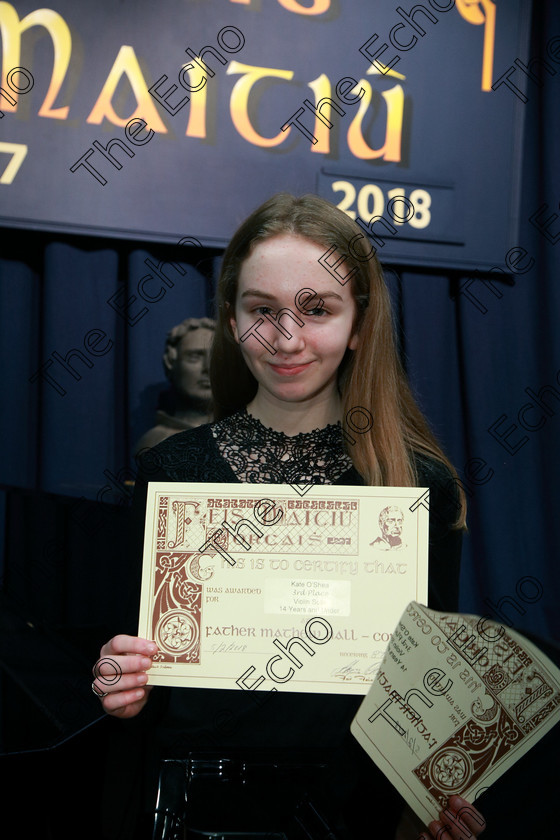 Feis05022018Mon16 
 16
Joint 3rd place Kate OShea from Ballincollig.
 Instrumental Music Class: 239: Violin Solo14 Years and Under Feis Maiti 92nd Festival held in Fr. Matthew Hall. EEjob 05/02/2018 Picture: Gerard Bonus.