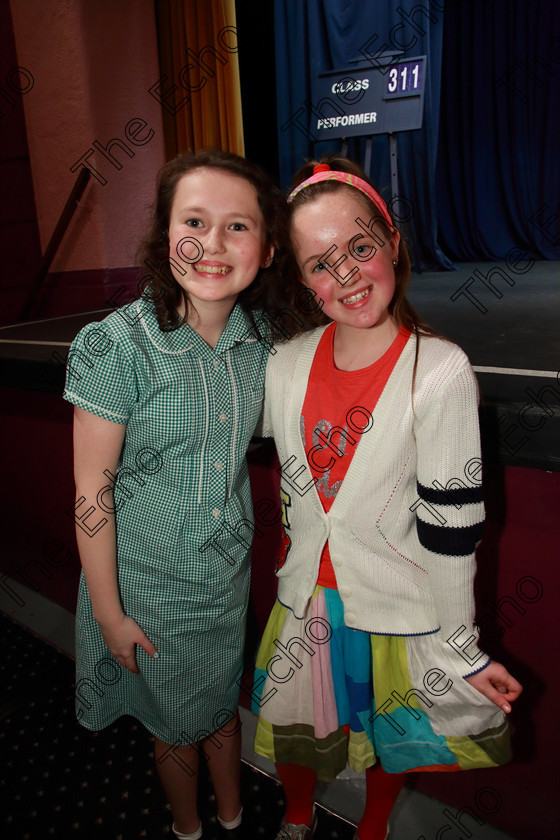 Feis21032019Thu21 
 21
Sarah Terry and Ciara OConnor from Whitechurch and Old Whitechurch Road performed Horrid Henry Secret Password.

Class: 311: Dramatic Duo 12 Years and Under Section 1 A Dramatic Scene not exceeding 8minutes.

Feis Maiti 93rd Festival held in Fr. Mathew Hall. EEjob 21/03/2019. Picture: Gerard Bonus.