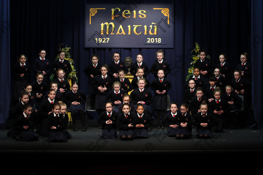 Feis23022018Fri21 
 15~31
St. Vincents 4th Class performing.
 Speech and Drama Class: 476: The Peg OMahony Memorial Perpetual Cup Choral Speaking 4th Class Feis Maiti 92nd Festival held in Fr. Mathew Hall. EEjob 23/02/2018 Picture: Gerard Bonus.