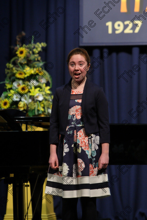 Feis05032018Mon30 
 30
Colleen OSullivan performing
 Singing and School Choirs Class: 53: Girls Solo Singing 13 Years and Under Section 2 Feis Maiti 92nd Festival held in Fr. Mathew Hall. EEjob 05/03/2018 Picture: Gerard Bonus.