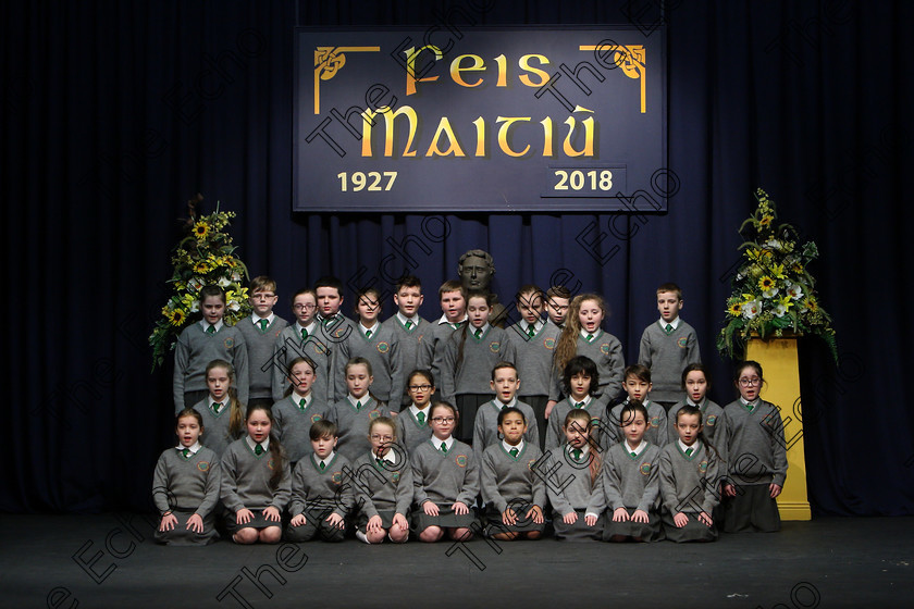 Feis23022018Fri11 
 6~14
An Teaghlaigh Ballyphehane performing.
 Speech and Drama Class: 476: The Peg OMahony Memorial Perpetual Cup Choral Speaking 4th Class Feis Maiti 92nd Festival held in Fr. Mathew Hall. EEjob 23/02/2018 Picture: Gerard Bonus.