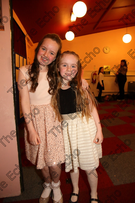 Feis26032019Tue04 
 4
Performer Ciara OConnor from Whitechurch with her young sister Ellen.

Class: 364: Solo Verse Speaking Girls 11 Years and Under Section 3 Either: Cat Mary Britton Miller or: The Dark James Carter.

Feis Maiti 93rd Festival held in Fr. Mathew Hall. EEjob 26/03/2019. Picture: Gerard Bonus