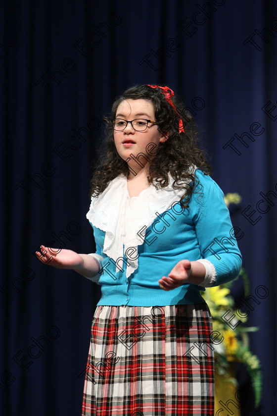 Feis19022018Mon02 
 2
Ciara Dooley performing Whistle Down The Wind. 
 Speech and Drama Class: 327: The Hartland Memorial Perpetual Trophy Dramatic Solo 12YearsandUnder Section 1 Feis Maiti 92nd Festival held in Fr. Mathew Hall. EEjob 19/02/2018 Picture: Gerard Bonus.