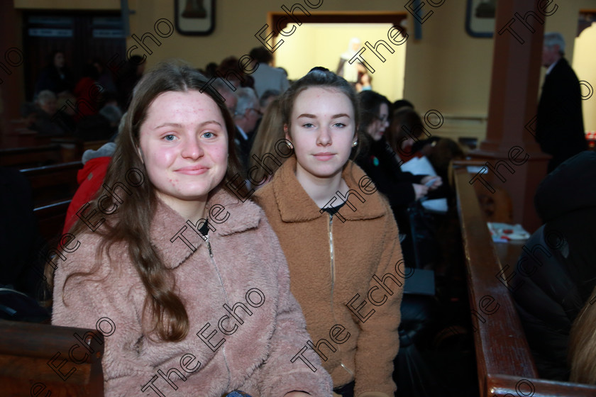 Feis0302109Sun04 
 4
Ella Fleming snf Alanna Murphy members of Castlemartyr Choir.

Class: 76: The Wm. Egan Perpetual Cup Adult Sacred Choral Group or Choir Two settings of Sacred Words.

Feis Maiti 93rd Festival held in Fr. Matthew Hall. EEjob 03/02/2019. Picture: Gerard Bonus.