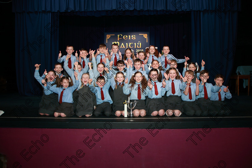 Feis13032018Tue34 
 33~34
Cup Winners and Silver Medallists Ovens NS 3rd Class The Theresa Harris Perpetual Cup.
 Speech and Drama Class: 3rd & 4th Class Primary Schools, Action Verse Feis Maiti 92nd Festival held in Fr. Mathew Hall. EEjob 13/03/2018 Picture: Gerard Bonus.