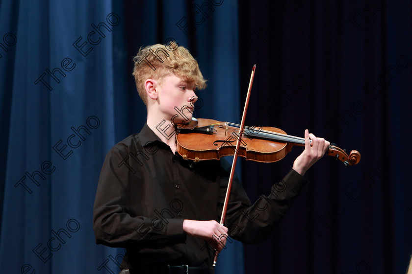 Feis0502109Tue22 
 21~22
Bronze & 2nd Place: Conor Gavin from Glanmire giving a Bronze Performance accompanied by Susan OBrien.

Class: 232: The Houlihan Memorial Perpetual Cup String Repertoire 14 Years and Under Programme of contrasting style and period, time limit 12 minutes.

Feis Maiti 93rd Festival held in Fr. Matthew Hall. EEjob 05/02/2019. Picture: Gerard Bonus