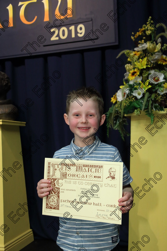 Feis30032019Sat76 
 76
3rd place Finbarr Moynihan from Grange.

Class: 383: Solo Verse Speaking Boys 6 Years and UnderSection 2 Either: Tarantula Clare Bevan or Bedtime Allan Ahlberg.

Feis Maiti 93rd Festival held in Fr. Mathew Hall. EEjob 30/03/2019. Picture: Gerard Bonus