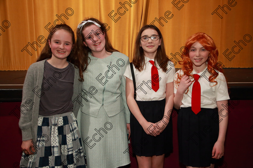 Feis21032019Thu19 
 19
Lily Dorney and Kate ORiordan from Ovens with Ailey Fitzgerald and Amelia Lloyd from Glanworth.

Class: 311: Dramatic Duo 12 Years and Under Section 1 A Dramatic Scene not exceeding 8minutes.

Feis Maiti 93rd Festival held in Fr. Mathew Hall. EEjob 21/03/2019. Picture: Gerard Bonus.