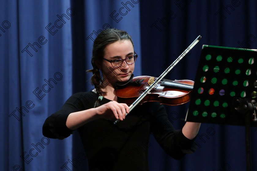 Feis05022018Mon09 
 9
Eabha Murphy performing.
 Instrumental Music Class: 239: Violin Solo14 Years and Under Feis Maiti 92nd Festival held in Fr. Matthew Hall. EEjob 05/02/2018 Picture: Gerard Bonus.