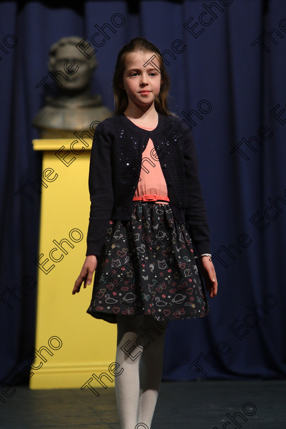 Feis25032018Sun50 
 50
Bronze Medal Performer Faye Terry from Ballinhassig reciting her poem 
 Speech and Drama Class: 366: Solo Verse Speaking Girls 9 Years and Under Section 5 Feis Maiti 92nd Festival held in Fr. Mathew Hall. EEjob 25/03/2018 Picture: Gerard Bonus