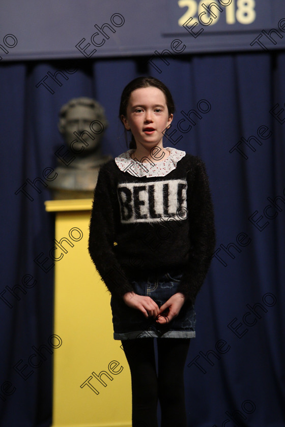 Feis25032018Sun56 
 56
Performers Aoife Daly from White Gate reciting her poem
 Speech and Drama Class: 366: Solo Verse Speaking Girls 9 Years and Under Section 5 Feis Maiti 92nd Festival held in Fr. Mathew Hall. EEjob 25/03/2018 Picture: Gerard Bonus