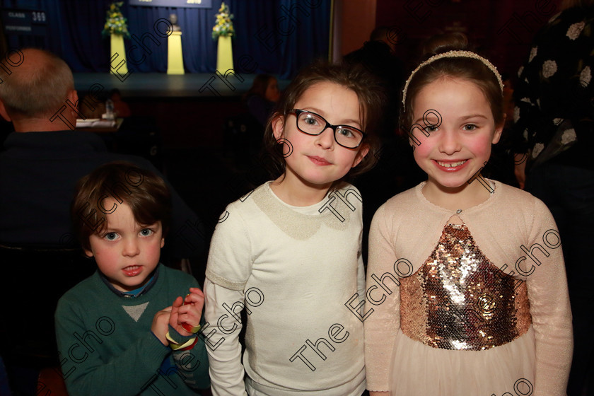 Feis23032019Sat47 
 47
Performer Aisling N Shilleabhain from Ballincollig with her sister Aisling N Shilleabhain and brother Dara  Silleabhain.

Class: 369: Solo Verse Speaking Girls 6 Years and Under Section 2 Either Ice Cone Island Bernard Lodge or Night Fright Marian Swinger.

Feis Maiti 93rd Festival held in Fr. Mathew Hall. EEjob 23/03/2019. Picture: Gerard Bonus.