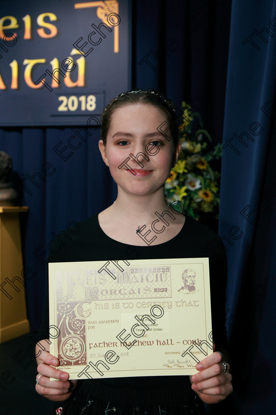 Feis08022018Tur08 
 8
3rd place Anna Hernan from Rochestown.
 Instrumental Music Class: Piano: 248: Violoncello Solo 17 Years and Under Feis Maiti 92nd Festival held in Fr. Mathew Hall. EEjob 08/02/2018 Picture: Gerard Bonus.