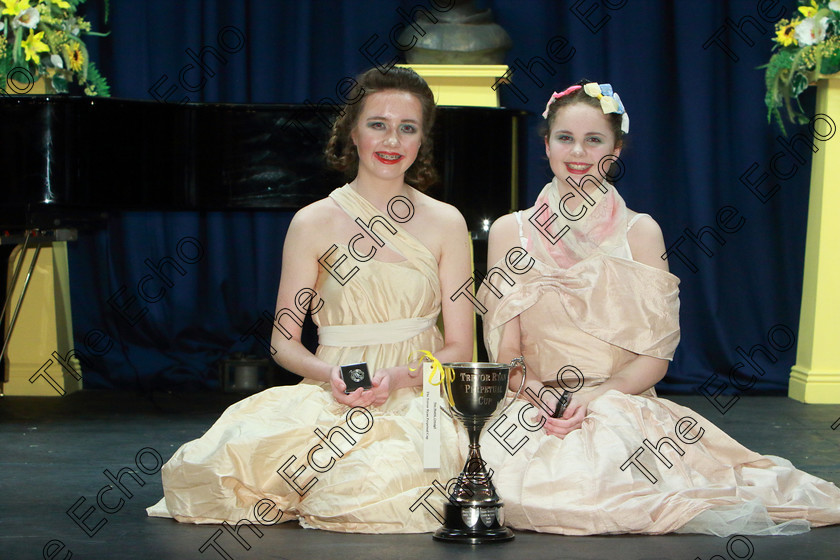 Feis28032019Thu38 
 38
Cup Winners and Silver Medallists Kate Tompkins and Chloe Flynn from Carrignavar and Bishopstown.

Class: 336: The Trevor Ryan Perpetual Cup 5Musical Drama Duo18 Years and Under A duo dialogue and song not to exceed 10 minutes.

Feis Maiti 93rd Festival held in Fr. Mathew Hall. EEjob 28/03/2019. Picture: Gerard Bonus