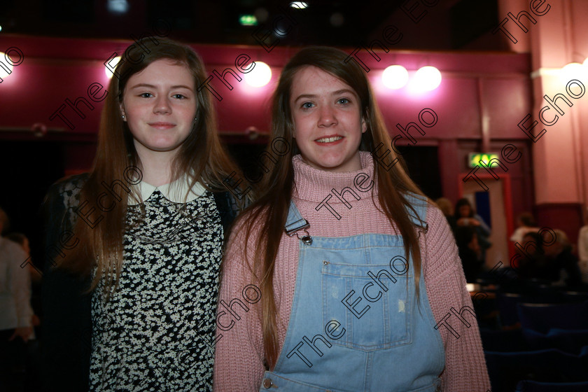 Feis22022018Thu64 
 64
Performers Aoife ODonoghue and Maeve OCallaghan from Cloughuv and Ovens.
 Speech and Drama Classes: 310: The Peg Hallahan Perpetual Trophy Dramatic Duo 14 Years and Under Feis Maiti 92nd Festival held in Fr. Mathew Hall. EEjob 22/02/2018 Picture: Gerard Bonus.