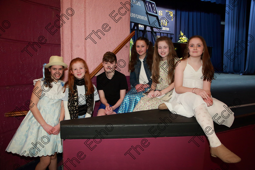 Feis05032019Tue10 
 10
Performers Aoife Tuthill from Kilbrittain; Ciara Callghan, Emma Kirby from Little Island; Luke Owen from Carrignabhar; Ella Rose McDonnell from Killeagh and Rachel Kenny from Douglas.

Class: 113: The Edna McBirney Memorial Perpetual Award Solo Action Song 12 Years and Under Section 2 An action song of own choice.

Feis Maiti 93rd Festival held in Fr. Mathew Hall. EEjob 05/03/2019. Picture: Gerard Bonus