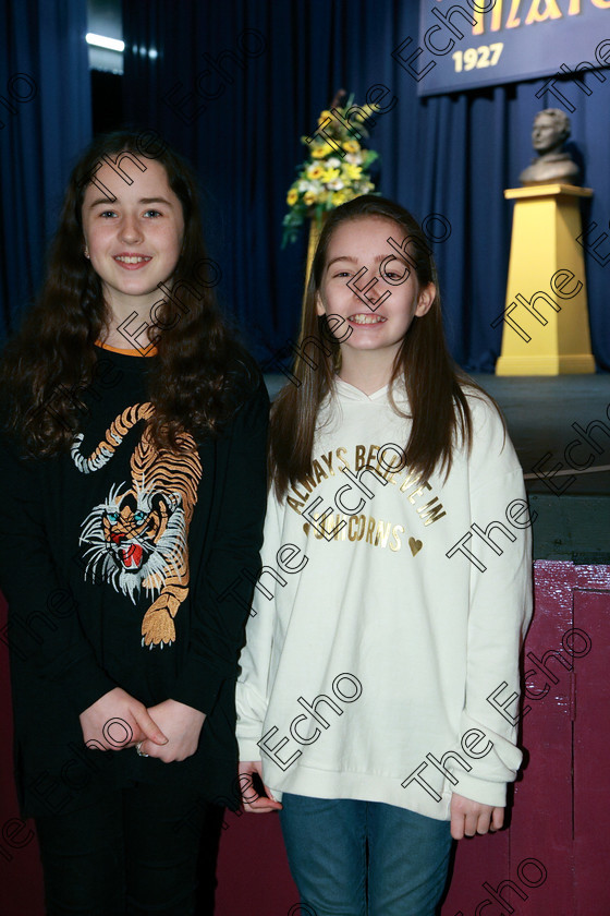 Feis20022018Tue29 
 29
Performers Abby Murphy and Shauna Jane Kenny from Douglas.
 Speech and Drama Class: 364: Girls 11 Years and Under Section 1 Feis Maiti 92nd Festival held in Fr. Mathew Hall. EEjob 20/02/2018 Picture: Gerard Bonus.