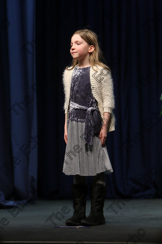 Feis24022018Sat47 
 47
Maeve OReilly performing.
 Speech and Drama Class: 369: Solo Verse Speaking Girls 6 Years and Under Section 3 Feis Maiti 92nd Festival held in Fr. Mathew Hall. EEjob 24/02/2018 Picture: Gerard Bonus.