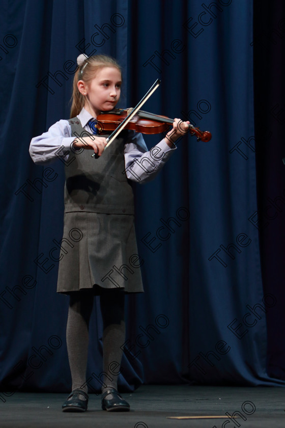 Feis0402109Mon19 
 18~19
Sophie Lavananta performing set piece.

Class: 242: Violin Solo 8 Years and Under (a) CarsePetite Reverie (Classical Carse Bk.1) (b) Contrasting piece not to exceed 2 minutes.

Feis Maiti 93rd Festival held in Fr. Matthew Hall. EEjob 04/02/2019. Picture: Gerard Bonus