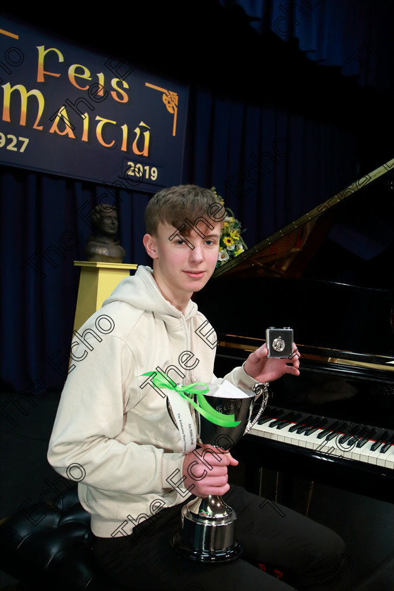 Feis0202109Sat15 
 15
Cup winner and Silver Medallist James Gibson from Glanmire.

Class: 183: Piano Solo 16 Years and Over Confined Two contrasting pieces not exceeding 5 minutes.

Feis Maiti 93rd Festival held in Fr. Matthew Hall. EEjob 02/02/2019. Picture: Gerard Bonus