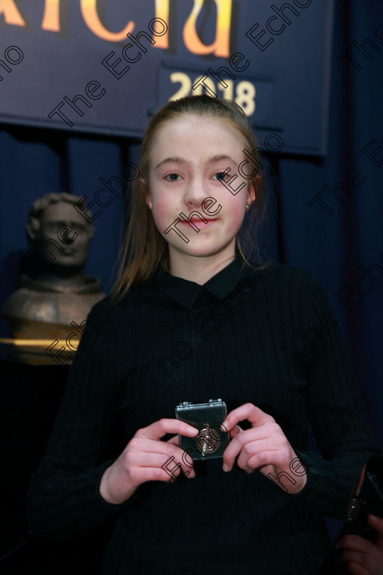 Feis05022018Mon18 
 18
Bronze Medallist Heather Morrison from Montenotte. 
 Instrumental Music Class: 239: Violin Solo14 Years and Under Feis Maiti 92nd Festival held in Fr. Matthew Hall. EEjob 05/02/2018 Picture: Gerard Bonus.