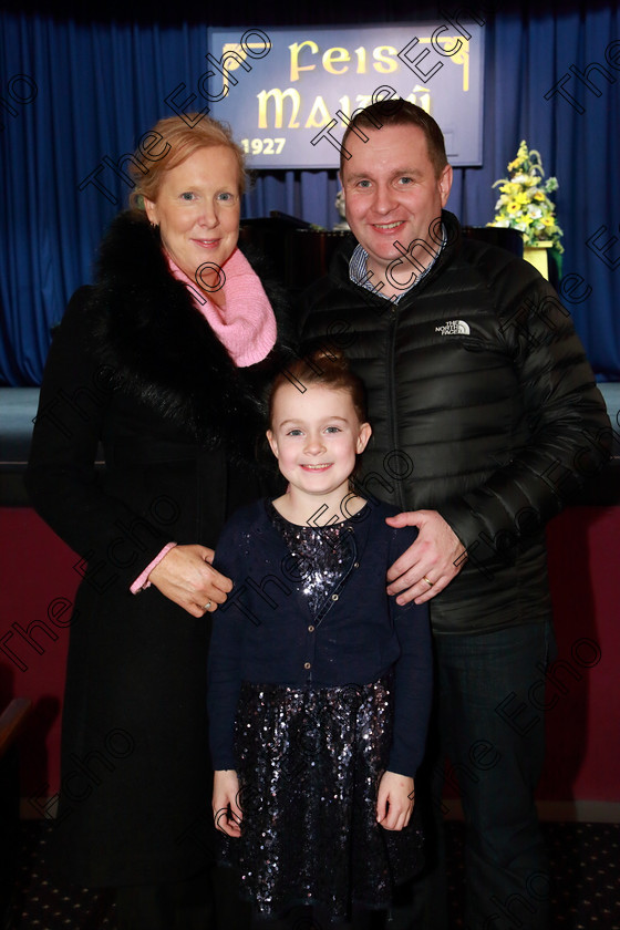 Feis11022019Mon10 
 10
Saoirse Murphy from Tralee with her parents Theresa and Seamus.

Class: 215: Woodwind Solo 10 Years and Under Programme not to exceed 4 minutes.

Feis Maiti 93rd Festival held in Fr. Matthew Hall. EEjob 11/02/2019. Picture: Gerard Bonus