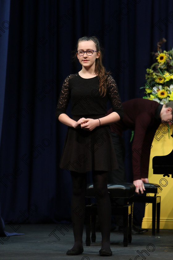 Feis07022018Wed38 
 38
Anna Jansson from Wilton introducing her programme.
 Instrumental Music Class 155: The Bridget Doolan Memorial Perpetual Cup and Bursary, Bursary Value 150 Piano Concerto Feis Maiti 92nd Festival held in Fr. Mathew Hall. EEjob 05/02/2018 Picture: Gerard Bonus.