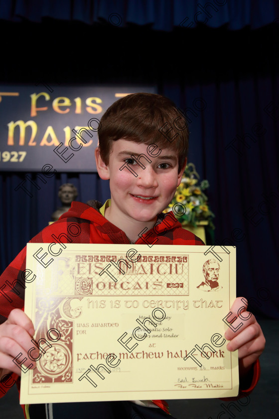 Feis13032019Wed64 
 64
3rd place Marc Buckley from Ballincollig for his performance of Sunday Morning.

Class: 327: The Hartland Memorial Perpetual Trophy Dramatic Solo 12 Years and Under Section 3 A Solo Dramatic Scene not to exceed 5 minutes.

Feis Maiti 93rd Festival held in Fr. Mathew Hall. EEjob 13/03/2019. Picture: Gerard Bonus.