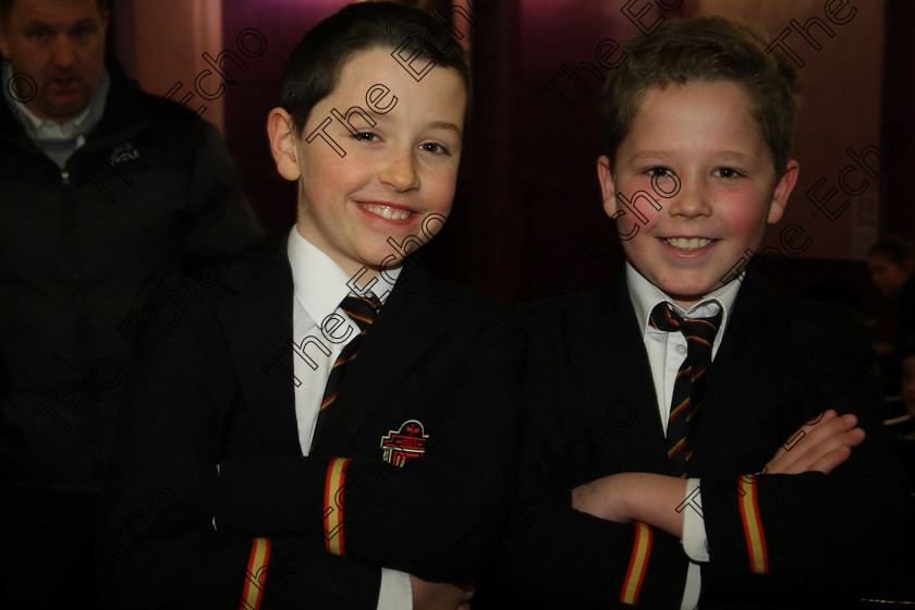 Feis23022018Fri49 
 49
Noah Martinoli and Conor Quirke from CBC Cork.
 Speech and Drama Class: 476: The Peg OMahony Memorial Perpetual Cup Choral Speaking 4th Class Feis Maiti 92nd Festival held in Fr. Mathew Hall. EEjob 23/02/2018 Picture: Gerard Bonus.