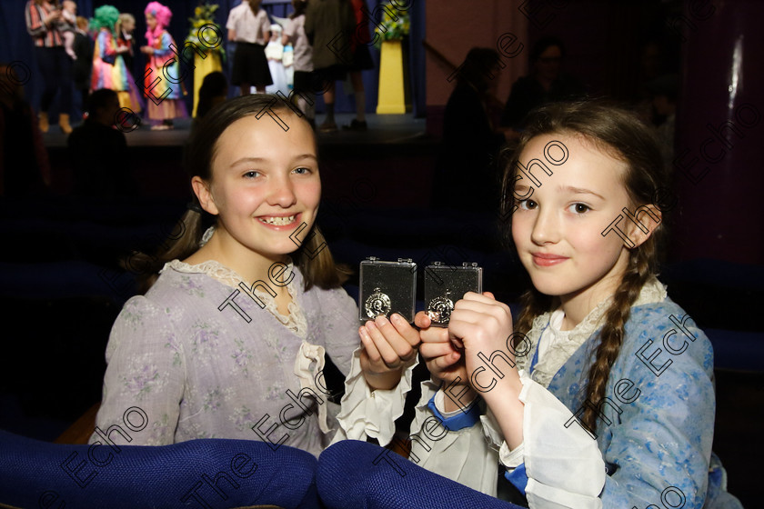 Feis24032018Sat80 
 80
Silver Medallists Elizabeth Dioln and Molly McDaid for their performance of Little Women.
 Speech and Drama Class: 312: Dramatic Duo 10 Years and Under Feis Maiti 92nd Festival held in Fr. Mathew Hall. EEjob 24/03/2018 Picture: Gerard Bonus