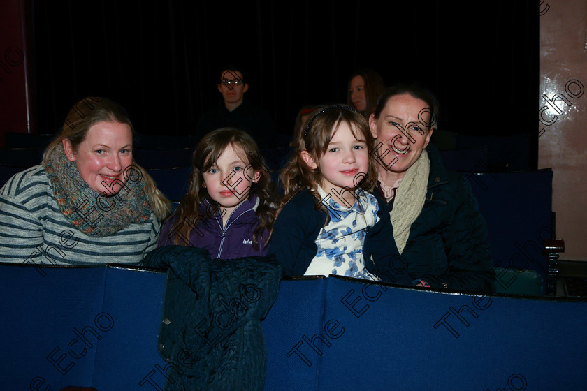 Feis24022018Sat20 
 20
Performer Aoibhe McAuliffe from Castlelyons with her mum Catriona sister Clodagh and Auntie Mary.
 Speech and Drama Class: 369: Solo Verse Speaking Girls 6 Years and Under Section 3 Feis Maiti 92nd Festival held in Fr. Mathew Hall. EEjob 24/02/2018 Picture: Gerard Bonus.