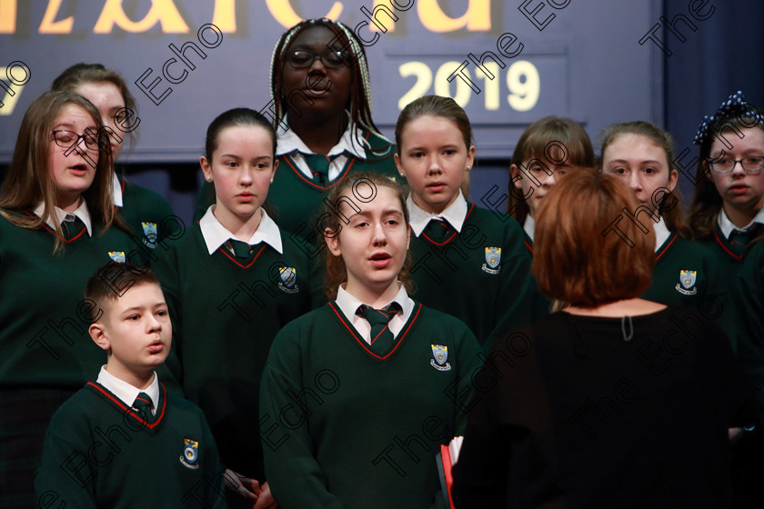 Feis27022019Wed15 
 14~16
Cashel Community School singing Alleluia Amen conducted by Helen Colbert.

Class: 77: The Father Mathew Hall Perpetual Trophy Sacred Choral Group or Choir 19 Years and Under Two settings of Sacred words.
Class: 80: Chamber Choirs Secondary School

Feis Maiti 93rd Festival held in Fr. Mathew Hall. EEjob 27/02/2019. Picture: Gerard Bonus