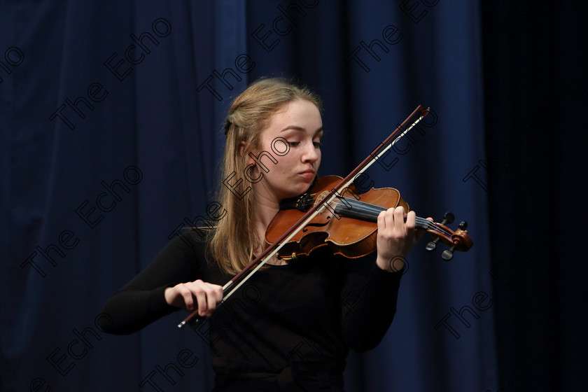 Feis0202109Sat36 
 35~36
Kate OShea from Ballincollig playing Third Movement Mendelssohn Violin Concerto.

Class: 236: The Shanahan & Co. Perpetual Cup Advanced Violin 
One Movement from a Concerto.

Feis Maiti 93rd Festival held in Fr. Matthew Hall. EEjob 02/02/2019. Picture: Gerard Bonus