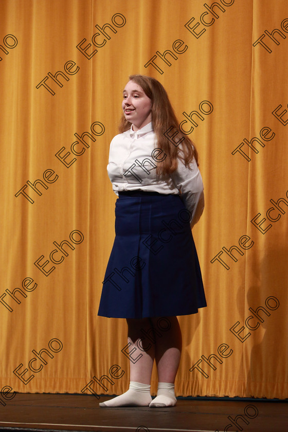 Feis12032019Tue34 
 34~35
SGrace Mulcahy OSullivan from Glanmire giving a Commended performance of The Diary of Anne Frank,

Class: 326: The James ODonovan Memorial Perpetual Cup 326 Dramatic Solo 14YearsandUnder Section 2 A Solo Dramatic Scene not to exceed 7 minutes.

Feis Maiti 93rd Festival held in Fr. Mathew Hall. EEjob 12/03/2019. Picture: Gerard Bonus.